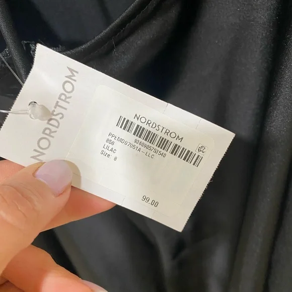 Princess Polly Fadyen Bias Cut Maxi Dress Black Size 8 NWT - Picture 6 of 7